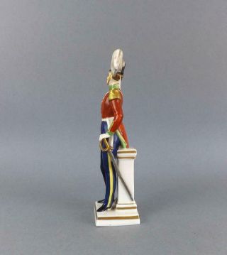 Antique German Porcelain Figurine of a Grenadier by Sitzendorf. 7