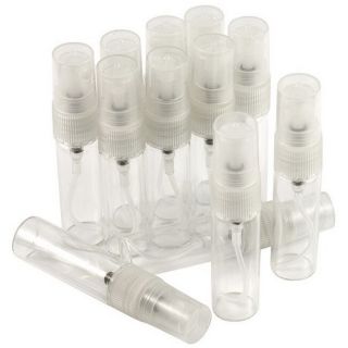 50pcs Mini 5ml Glass Refillable Perfume Empty Bottle Atomizer Pump Spray Travel