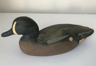 Antique Herters Blue - Winged Teal Duck Decoy Drake 1930’s Paint Wooden