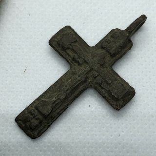 1500 - 1700’s Byzantine Cross Artifact Medieval European Russian Orthodox Antique