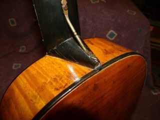 UBER RARE Antique 1830 ' s Bernard Cabasse A - Mirecourt France Parlor Guitar 7