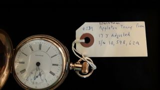 Antique Waltham Pocket Watch Appleton Tracy 17 Jewel 18s Size Ca.  1901