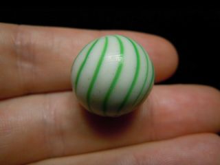 Antique German Handmade Marble - Clambroth - 3/4 " Cool Opaque And Green