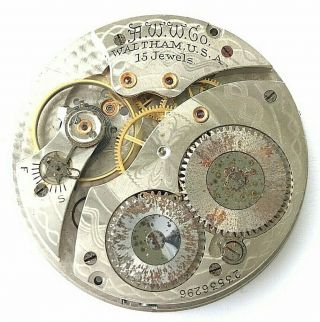 16s - 1920 Antique Waltham Hand Winding Pocket Watch Movement
