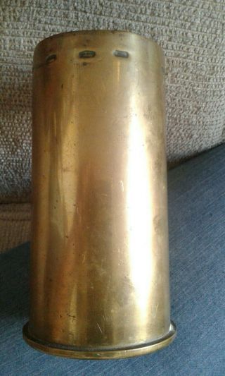 Antique Brass Shell Casing 6.  25 "