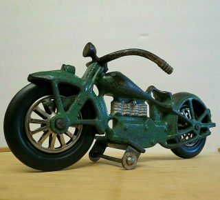 Rare & Large Antique Circa 1930 Vindex Cast Iron Henderson Motorcycle