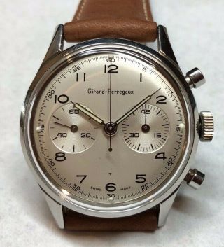 Vintage Girard Perregaux Excelsior Park Chronograph Box Wristwatch