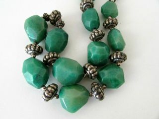 Antique Ethnic Persian Asian Jade ? Gemstone Beads Necklace