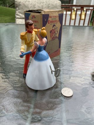 Antique Walt Disney’s Cinderella And Prince Wind Up Toy - Irwin
