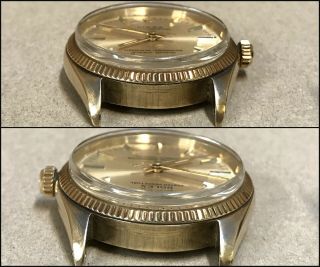 Vintage ROLEX Oyster Perpetual 1002 14K Yellow Gold 34mm 10