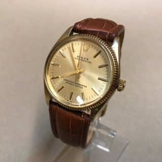 Vintage Rolex Oyster Perpetual 1002 14k Yellow Gold 34mm