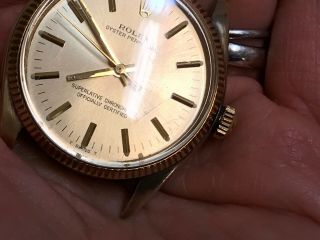 Vintage ROLEX Oyster Perpetual 1002 14K Yellow Gold 34mm 6