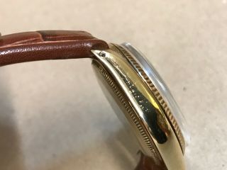 Vintage ROLEX Oyster Perpetual 1002 14K Yellow Gold 34mm 8
