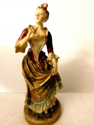 Royal Vienna Porcelain Figurine; Classic Female Figurine,  Hand Painted