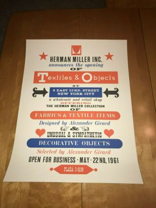 Textiles And Objects Poster By Herman Miller 1961 2013 Alexander Girard