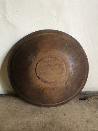 BEST EARLY Antique Wooden Dough Bowl Worn Patina AAFA Handmade 3