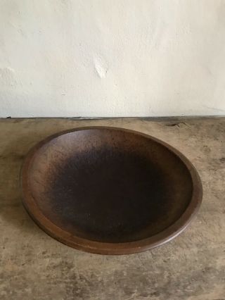BEST EARLY Antique Wooden Dough Bowl Worn Patina AAFA Handmade 5