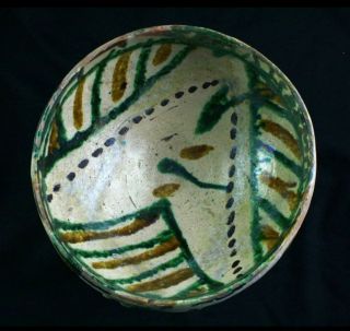 Sc A Large & Beautyful Glazed Islamic Pottery Bowl,  10th - 12th Cent Ad