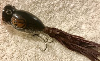 Fishing Lure Fred Arbogast 1/4oz Hula Popper Rare Brown Mouse Seein’s Belevin’
