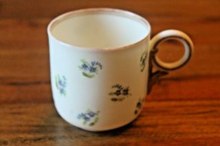 Antique Belleek 1st First Black Mark Teacup Tea Cup No Saucer Flowers Gold 1800s