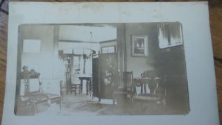 Antique Rppc Victorian Home Interior Photo