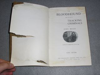 The Bloodhound its Use in Tracking Criminals Brough Antique Dog Training Book 5