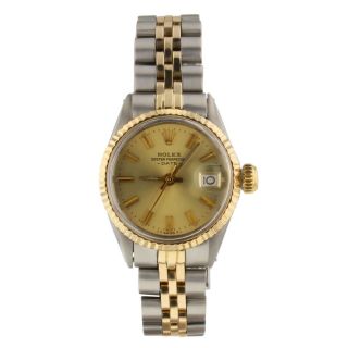 Rolex Oyster Perpetual Ladies Date Two Tone 26 Mm Jubilee Watch 6517 Circa 1968