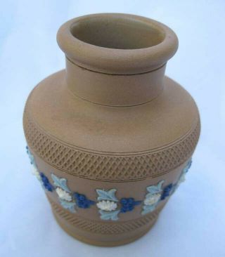 Antique Doulton Lambeth English Arts & Crafts Silicon Ware cabinet vase 1880 ' s 3
