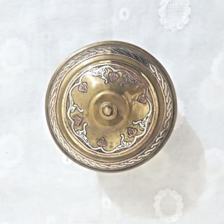 ANTIQUE ISLAMIC DAMASCUS BRASS WITH SILVER INLAID 4
