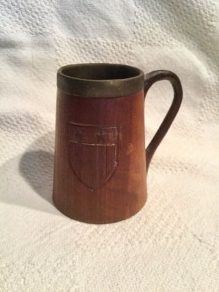 Colonial Wooden Mug Antique Drinking Cup Tankard Medieval? Nautical Star