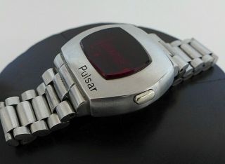 Vintage Pulsar Led P2 Digital Watch James Bond Wristwatch.