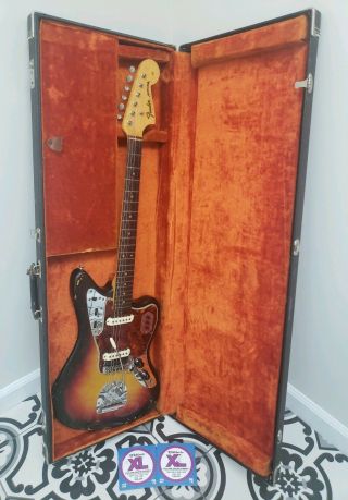 Vintage Fender Jaguar Electric Guitar - 60s Sunburst & Case Pat.  2.  972.  923