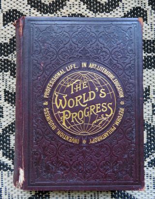 Antique Victorian Life Book - The World 