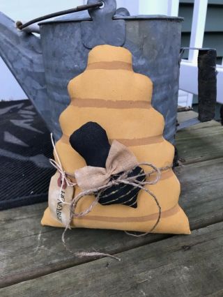 Primitive Bee Hive Skep Honeybee Doll Prim Cupboard Tuck Folk Art 3