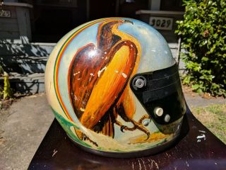 Vintage Bell Toptex Race Car Helmet Rick Muther Rare Holy Grail racing star 6