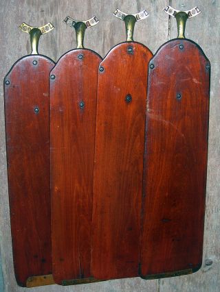 Four Antique Emerson Ceiling Fan Wood Blades 2
