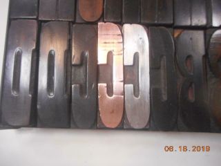 Printing Letterpress Printer Block Antique Alphabet w Double Sided Letters 5