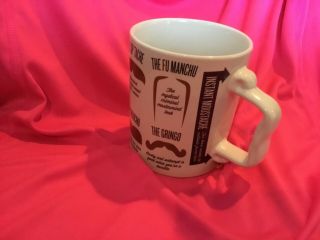 Moustache Mug,  Tea Cup,  Coffee Mug,  Mustache White Ceramic Euc