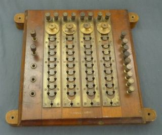 Antique Telegraph Morse Code J.  H Bunnell Ny.  Switchboard Pegboard