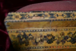 Victorian Small Sewing Box - Wood Inlay - Mosaic with wood 4