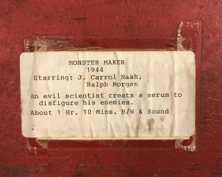 Antique 16mm Movie “The Monster Maker” 1944 B/W ANFP Sound Release 2 - Heads - 2 2