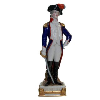 Scheibe Alsbach Marked Napoleon Porcelain Figurine Soldier Officer La Fayette