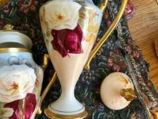 STUNNING Antique Limoges France hand painted artist signed B&H floral Tea Set 12