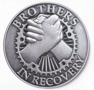 Brothers In Recovery - Brushed Antique Nickel Aa /na Coin