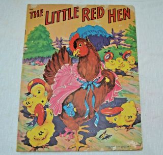 Antique 1906 The Little Red Hen Large Paper Children 