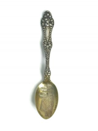 Antique Sterling Silver Souvenir Spoon Old Mission San Diego California Alvin