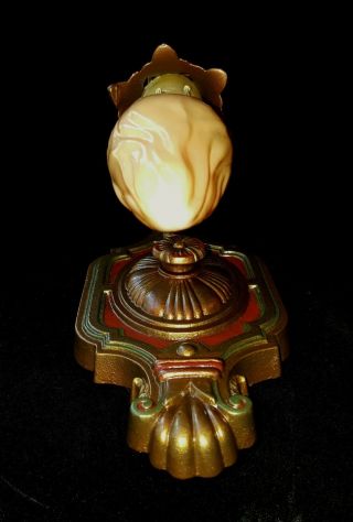 2 Vintage / Antique Victorian Cast Iron Wall Mount Sconce Light Fixtures Vintage 4