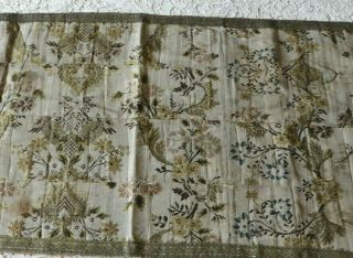 Antique 18thc French Or Italian Silk Brocade Ecclesiastical Alter Cloth 18 " X38 "