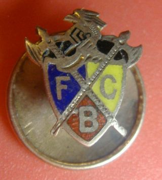 Antique Knights Of Pythias Enameled Lapel Or Cuff Pin Badge; Great Color