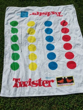 Vintage Twister Board Game Beach Towel Thick Huge Over 5 Ft X 4 Ft Rare Hasbro